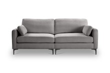 3,5-Sitzer >Venti< in hellgrau, Webstoff - 225x92x97cm (BxHxT)