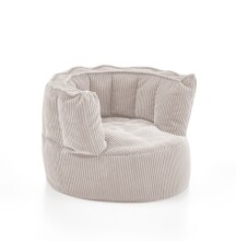Sessel >Snuggle< in beige, Cord - 75x55x72cm (BxHxT)