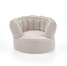 Sessel >Snuggle< in beige, Cord - 75x55x72cm (BxHxT)