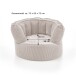 Sessel >Snuggle< in beige, Cord - 75x55x72cm (BxHxT)