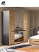 Kleiderschrank >Canu< in Basalt Grau / Artisan, wahlweise Spiegel - 180x198x59cm (BxHxT)
