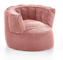 Sessel >Snuggle< in rosa, Cord - 95x65x95cm (BxHxT)