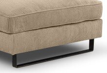 Ecksofa >Bolivia< in beige, Cord - 276x91x183cm (BxHxT)