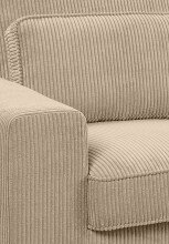 Ecksofa >Bolivia< in beige, Cord - 276x91x183cm (BxHxT)