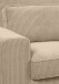 Ecksofa >Bolivia< in beige, Cord - 276x91x183cm (BxHxT)