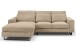 Ecksofa >Bolivia< in beige, Cord - 276x91x183cm (BxHxT)
