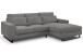 Ecksofa >Bolivia< in grau, Cord - 276x91x183cm (BxHxT)