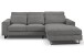 Ecksofa >Bolivia< in grau, Cord - 276x91x183cm (BxHxT)