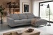 Ecksofa >Bolivia< in grau, Cord - 276x91x183cm (BxHxT)