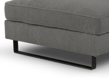 Ecksofa >Bolivia< in grau, Cord - 276x91x183cm (BxHxT)
