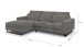 Ecksofa >Bolivia< in grau, Cord - 276x91x183cm (BxHxT)