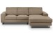 Ecksofa >Bolivia< in braun-beige, Cord - 276x91x183cm (BxHxT)