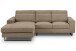 Ecksofa >Bolivia< in braun-beige, Cord - 276x91x183cm (BxHxT)