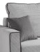 Ecksofa >Marti< in hellgrau, Cord - 230x89x148cm (BxHxT)