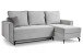 Ecksofa >Marti< in hellgrau, Cord - 230x89x148cm (BxHxT)