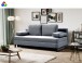 Schlafsofa >Sorto< in blau-grau, Cord - 200x91x100cm (BxHxT)