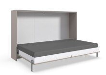 Schrankbett >BAHAMAS< Liegefläche 120x200cm, SAHARAGRAU - 212x134x43cm (BxHxT)