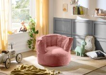 Sessel >Snuggle< in rosa, Cord - 72x55x72cm (BxHxT)