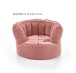 Sessel >Snuggle< in rosa, Cord - 72x55x72cm (BxHxT)