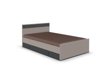 Bettschubkasten >BAHAMAS< (2er-Set) in GRAFIT + SAHARAGRAU - 100x16x60cm (BxHxT)