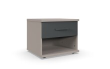 Nachtkommode >BAHAMAS< in GRAFIT + SAHARAGRAU -...