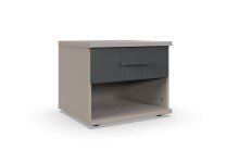 Nachtkommode >BAHAMAS< in GRAFIT + SAHARAGRAU -...