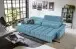 Big-Sofa >Wolve< 2x elektr. Verstellung, Fein-Cord blau - 280x108x118cm (BxHxT)