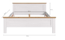 Bettgestell >Verona< in Sibiu Lärche, Spannplatte/MDF - 189x90x209cm (BxHxT)