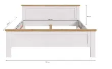 Bettgestell >Verona< in Sibiu Lärche, Spannplatte/MDF - 189x90x209cm (BxHxT)