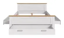 Bettgestell >Verona< in Sibiu Lärche, Spannplatte/MDF - 189x90x209cm (BxHxT)