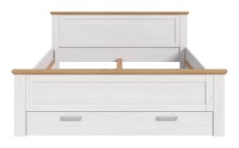 Bettgestell >Verona< in Sibiu Lärche, Spannplatte/MDF - 189x90x209cm (BxHxT)