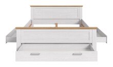 Bettgestell >Verona< in Sibiu Lärche, Spannplatte/MDF - 189x90x209cm (BxHxT)