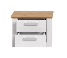 Nachtkommode >Verona< in Sibiu Lärche, Spannplatte/MDF - 56x43x39cm (BxHxT)