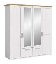 Kleiderschrank >Verona< in Sibiu Lärche, Spannplatte/MDF - 188x200x61cm (BxHxT)