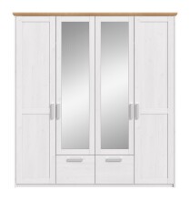 Kleiderschrank >Verona< in Sibiu Lärche, Spannplatte/MDF - 188x200x61cm (BxHxT)