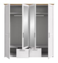 Kleiderschrank >Verona< in Sibiu Lärche, Spannplatte/MDF - 188x200x61cm (BxHxT)