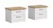 Nachtkommode >Verona< 2er Set in Sibiu Lärche, Spannplatte/MDF - 56x43x39cm (BxHxT)