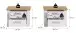 Nachtkommode >Verona< 2er Set in Sibiu Lärche, Spannplatte/MDF - 56x43x39cm (BxHxT)