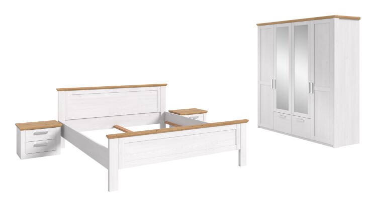 Schlafzimmer-Set >Verona< in Sibiu Lärche, Spannplatte/MDF