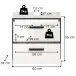 Waschbeckenunterschrank >Kojak< in Weiß Hochglanz - 60x55x37cm (BxHxT)