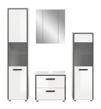 Badezimmer-Set >Kojak< in Weiß Hochglanz - 171x188x37cm (BxHxT)