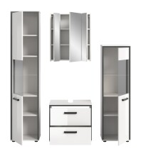 Badezimmer-Set >Kojak< in Weiß Hochglanz - 171x188x37cm (BxHxT)