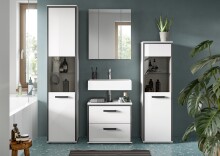 Badezimmer-Set >Kojak< in Weiß Hochglanz - 171x188x37cm (BxHxT)