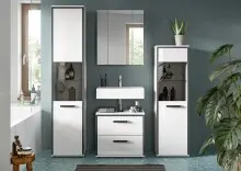 Badezimmer-Set >Kojak< in Weiß Hochglanz - 171x188x37cm (BxHxT)