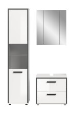 Badezimmer-Set >Kojak< in Weiß Hochglanz - 115x188x37cm (BxHxT)
