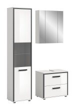 Badezimmer-Set >Kojak< in Weiß Hochglanz - 115x188x37cm (BxHxT)