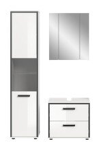 Badezimmer-Set >Kojak< in Weiß Hochglanz - 115x188x37cm (BxHxT)