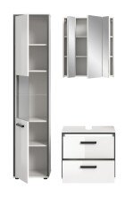 Badezimmer-Set >Kojak< in Weiß Hochglanz - 115x188x37cm (BxHxT)