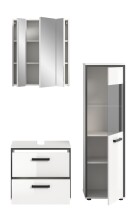 Badezimmer-Set >Kojak< in Weiß Hochglanz - 115x188x37cm (BxHxT)