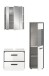 Badezimmer-Set >Kojak< in Weiß Hochglanz - 115x188x37cm (BxHxT)